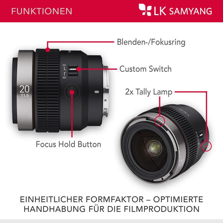 Produktbild Samyang V-AF 20mm F1.9 Sony-E (Sony E, Vollformat)