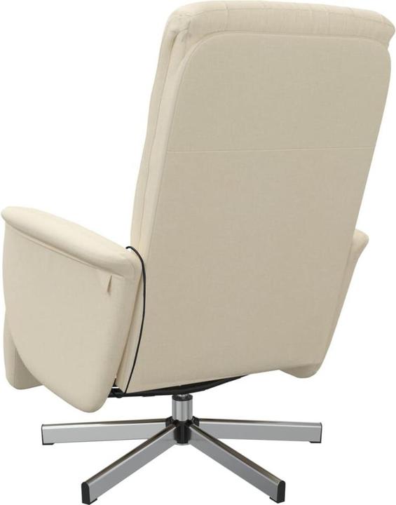 Immagine prodotto VidaXL Sedia da massaggio con poggiapiedi in tessuto color crema, colore
