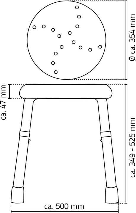Actual product image Ridder Bathroom stool (150 kg)