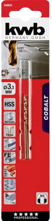 Immagine prodotto kwb Trapano a torsione COBALT 3,3 mm (3,3 mm)