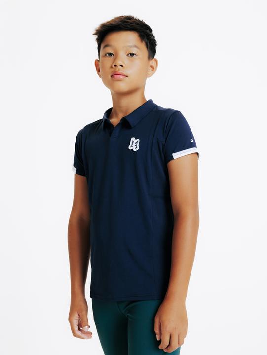 Actual product image Fouganza Reit-Poloshirt Club kurzarm marineblau (122)