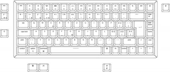 Actual product image Keychron K2 (DE, Wireless, Cable)