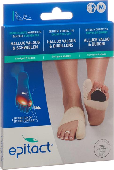 Image du produit Epitact Attelle de correction à double protection Hallux Valgus et douleur plantaire Taille M droite (M)