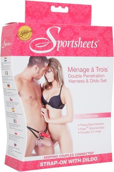 Produktbild Shots Menage a Trois for Two - Harness & Dildo
