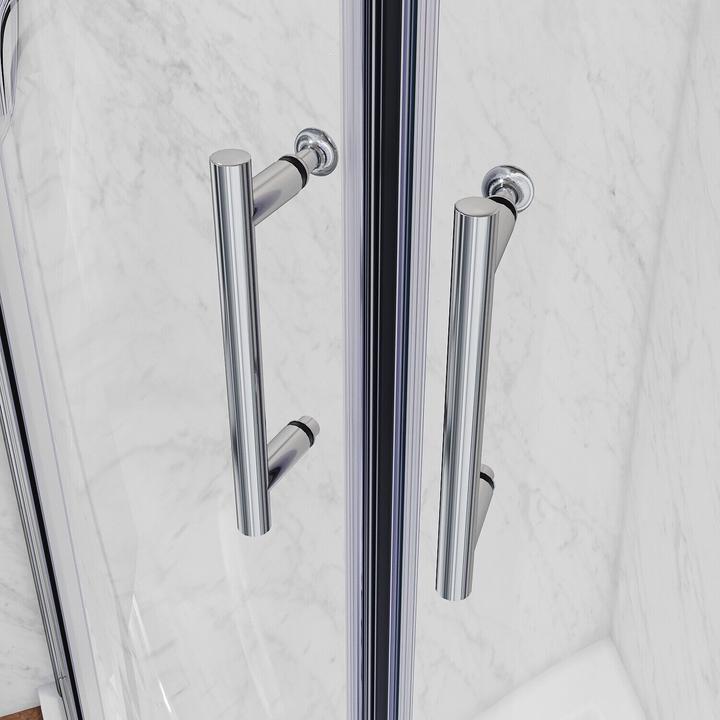 Actual product image SONNI Duschabtrennung Nischentr Duschtren 90 x 185cm Duschtr Glas ESG 5mm (90 cm, 100 cm, 185 cm)