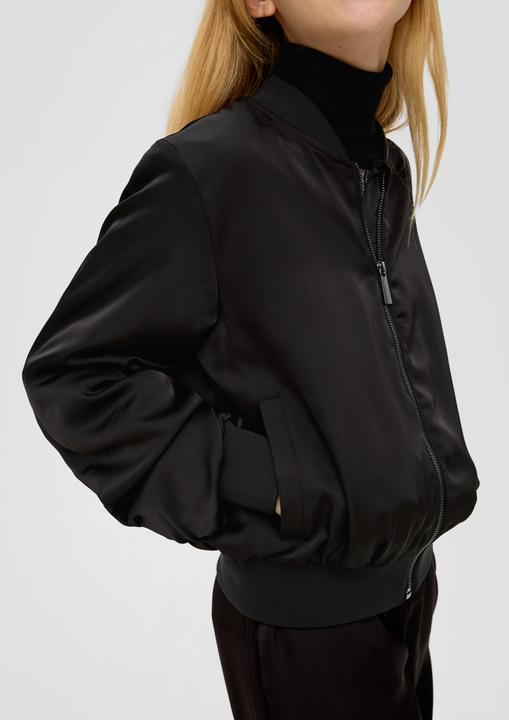 Produktbild s.Oliver Indoor-Jacke Satin-Blouson mit Raffung (L)