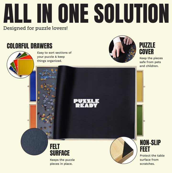 Image du produit Puzzle Ready Planche de puzzle avec tiroirs colorés (1500 pièces)