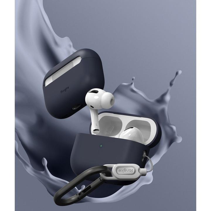 Image du produit Ringke Silicone Apple Airpods Pro 1/2 Bleu Nuit (Sac pour écouteurs)