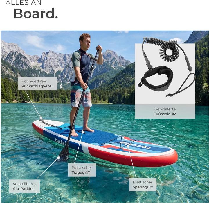 Image du produit tectake Planche de stand-up paddle 2 en 1 gonflable kit complet