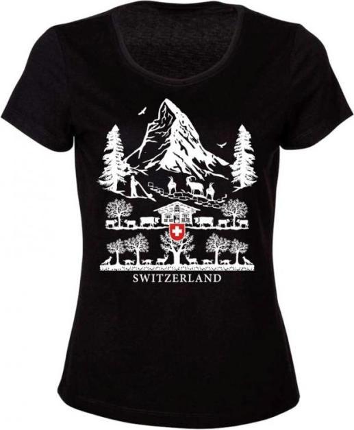 Produktbild CreaDiva T-Shirt Scherenschnitt schwarz Damen M (M)