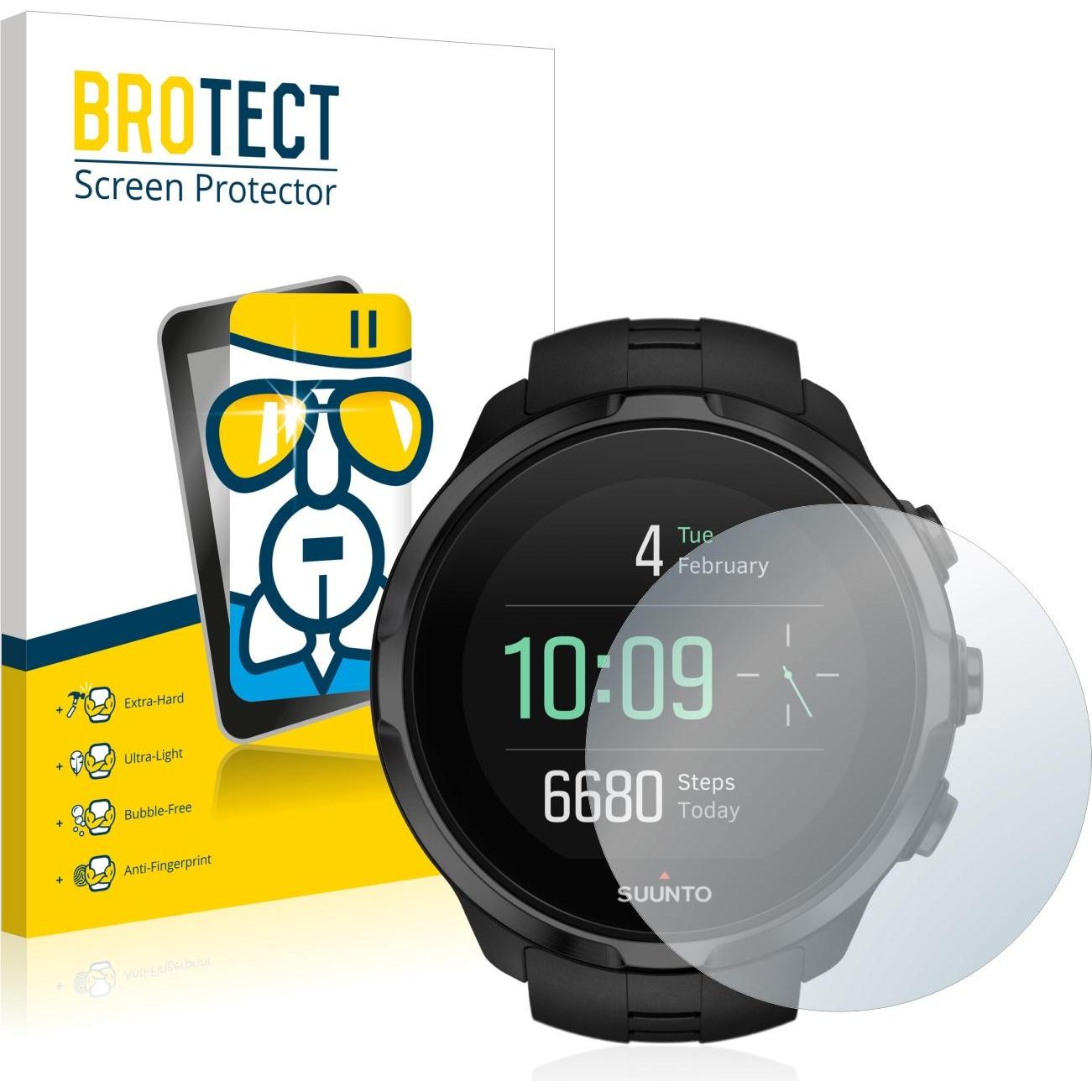 BROTECT AirGlass Panzerglasfolie, Smartwatch Schutzfolie, Transparent