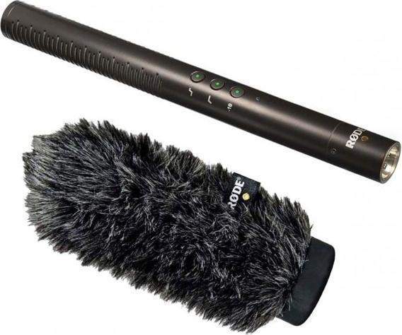 Stativklemme RM5, WSNTG4 Schaumstoffwindschutz und Transportetui, Rode NTG-4 Richtrohr-Kondensatormikrofon