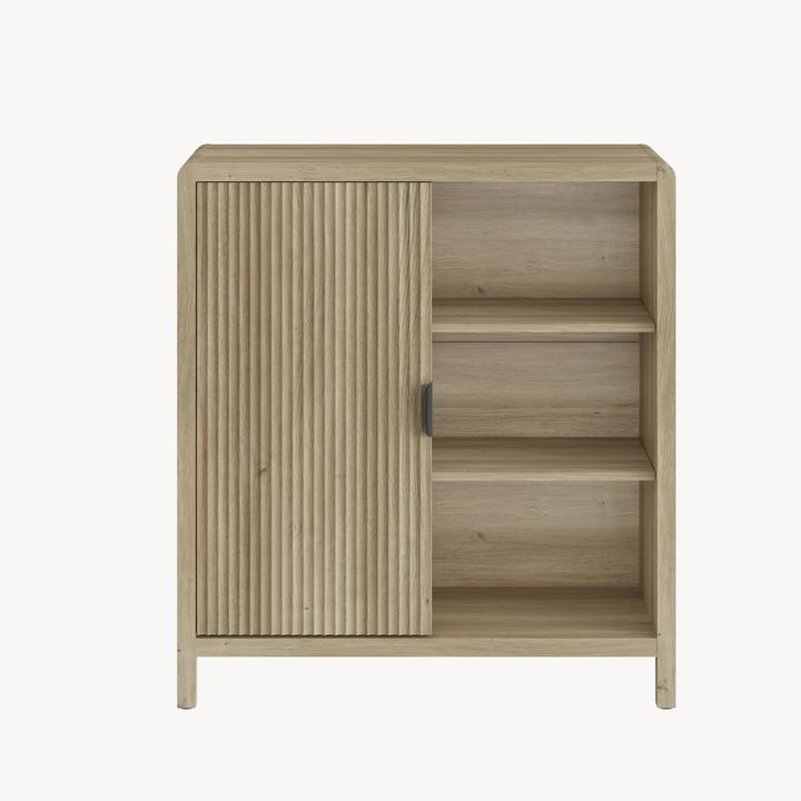 Image du produit En.Casa Kommode Lukkodso 82x75x30 cm Eicheoptik, mittelhell (75 x 30 x 82 cm)