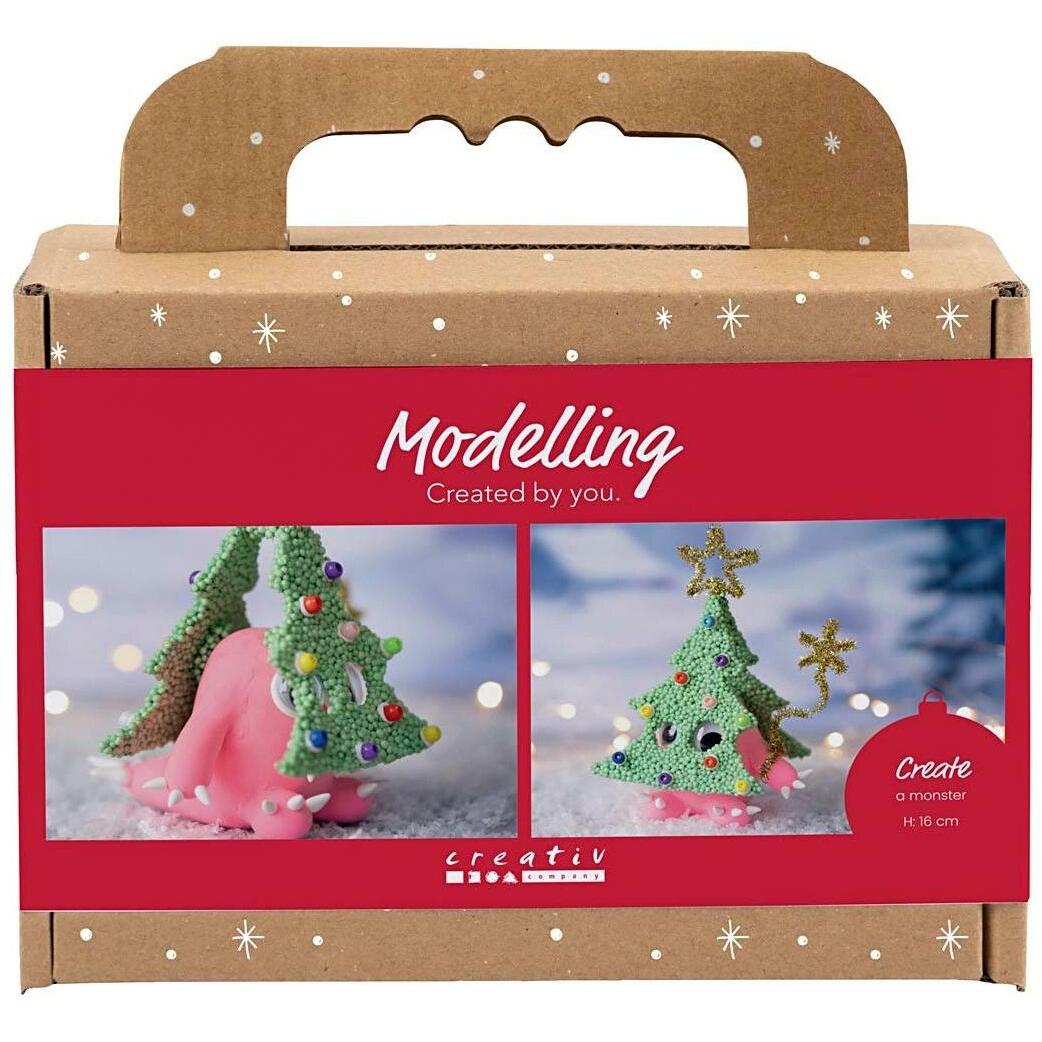 Creativ Company Mini Craft Kit Modelling - Christmas tree monster - assorted colours (977829)