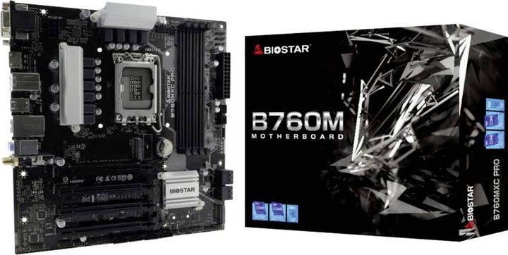 Produktbild Biostar B760MXC PRO (B760,S1700,mATX,DDR5) (LGA 1700, Intel B760, mATX)