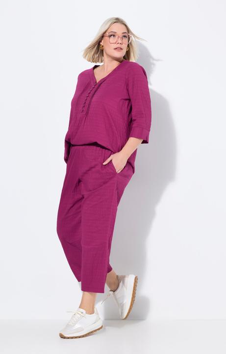 Immagine prodotto Ulla Popken Pantaloni a 7/8 modello Ruby con ginocchio preformato, taglio della gamba dritto e cintura elastica (52)