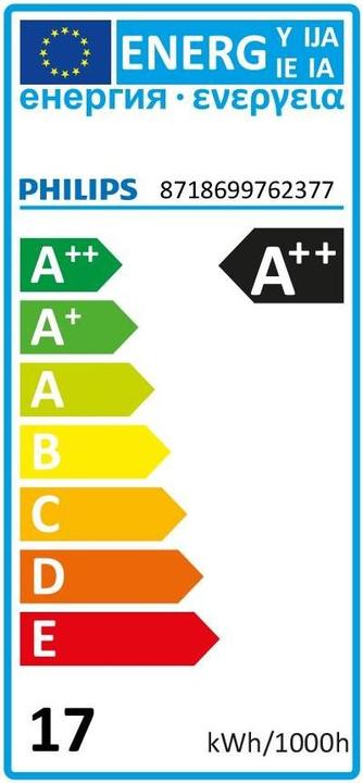 Energy Label Philips Lamp (E27, 17 W, 2452 lm, 1 x, D)