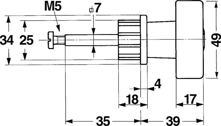 Actual product image Keso Rotary knobs 24.005 / 14.005 (Door handle)