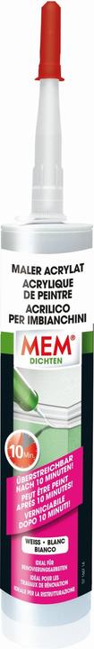 Immagine prodotto MEM Acrilico per imbianchini bianco, 300 ml (Bianco, 300 ml)