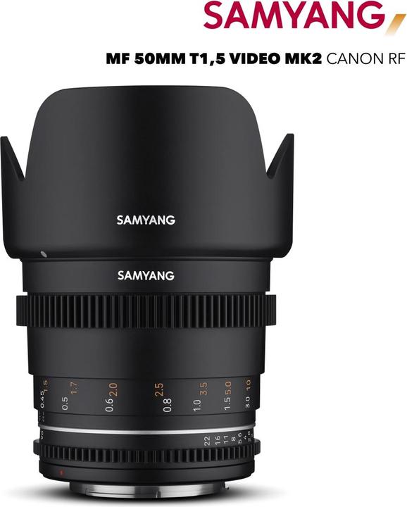 Produktbild Samyang MF 50mm T1,5 VDSLR MK2 Canon RF (Canon RF, Vollformat, APS-C / DX, Micro Four Thirds)