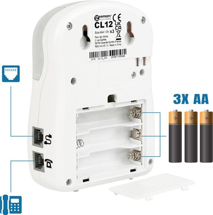 Image du produit Geemarc Klingelverstärker 95dB CL12