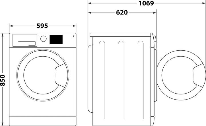 Image du produit Indesit Lave-linge en pose libre BWA 101496X WV IT - BWA 101496X WV IT (10 kg, Gauche)