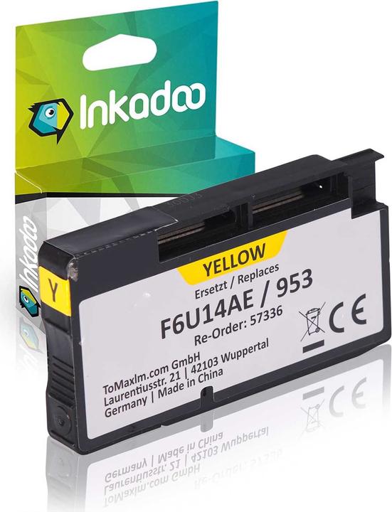 Produktbild Inkadoo kompatible Tintenpatrone als Ersatz für HP L0S58AE / 953 passend für HP OfficeJet Pro 7700 Series (Y)