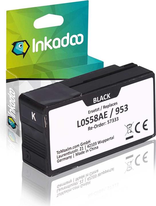 Produktbild Inkadoo Kompatibel Tinte für HP L0S58AE / 953 OfficeJet Pro 7700, 7720, 7730, 8200, 8700, 8720 (BK)