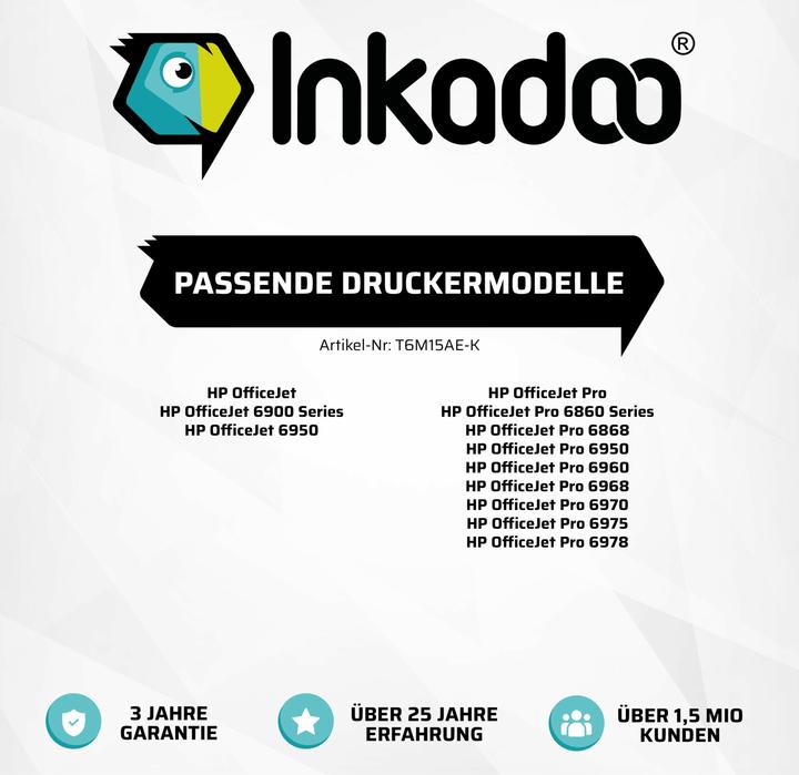 Actual product image Inkadoo compatible ink cartridge as replacement for HP 903XL suitable for HP OfficeJet 6900 Series HP (C)