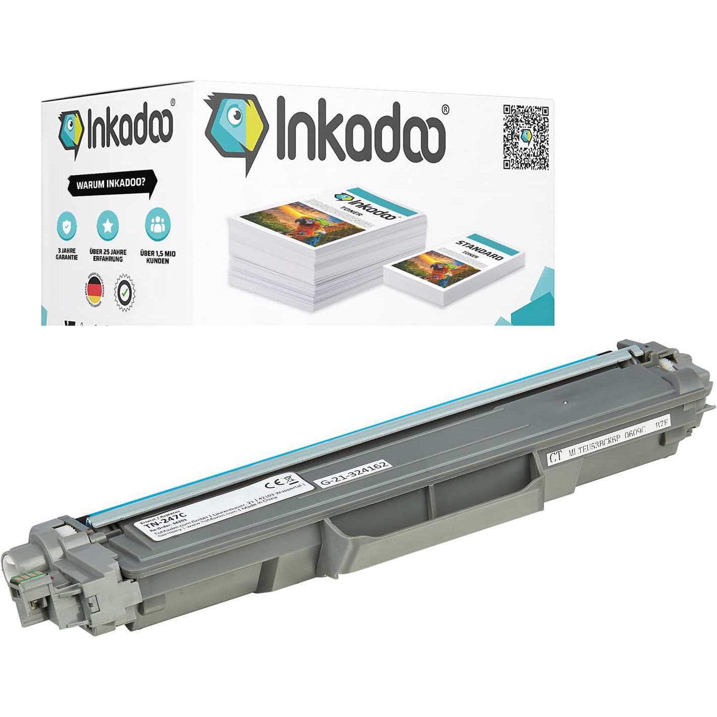 Inkadoo, Toner, Kompatibel Toner für Brother TN243, TN247 (C)