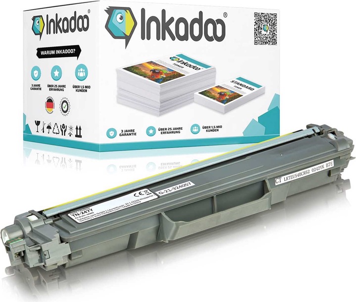 Actual product image Inkadoo Compatible toner for Brother TN243, TN247 (Y)