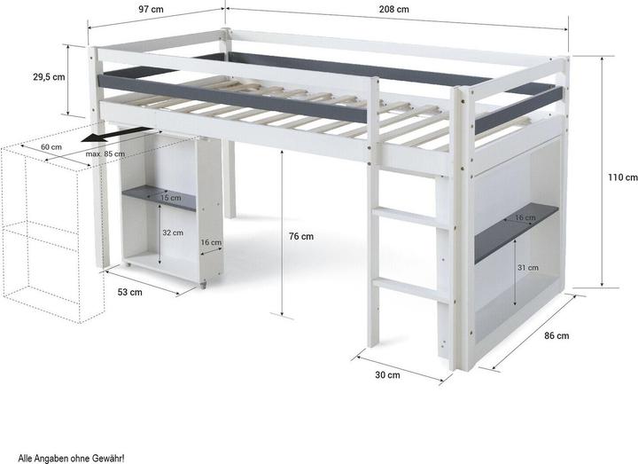 Actual product image Jamb Cot (90 x 200 cm)