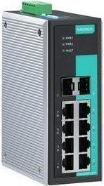 Actual product image Moxa EDS-G308-2SFP-T - Unmanaged full Gigabit Ethernet switch with 6 10/100/1000BaseT(X) ports