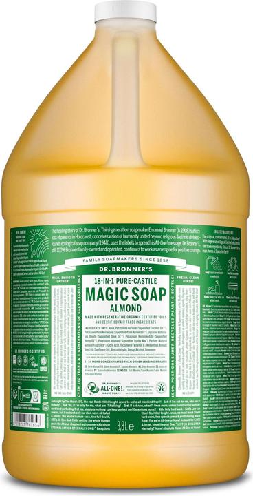 Actual product image Dr. Bronner's 18-in-1 (Liquid soap, 3800 ml)