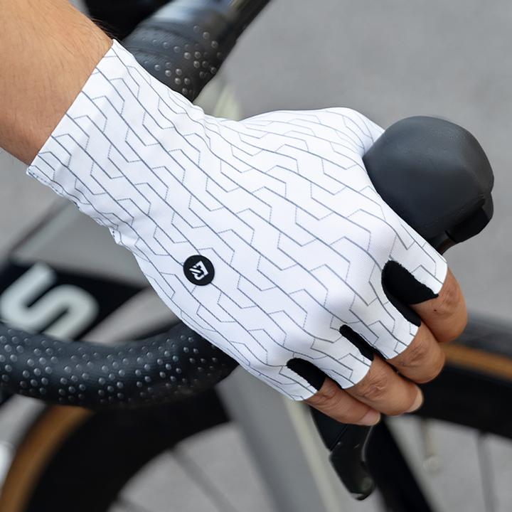 Actual product image Rockbros Road Cycling Gloves Size: S - Black and White (S)