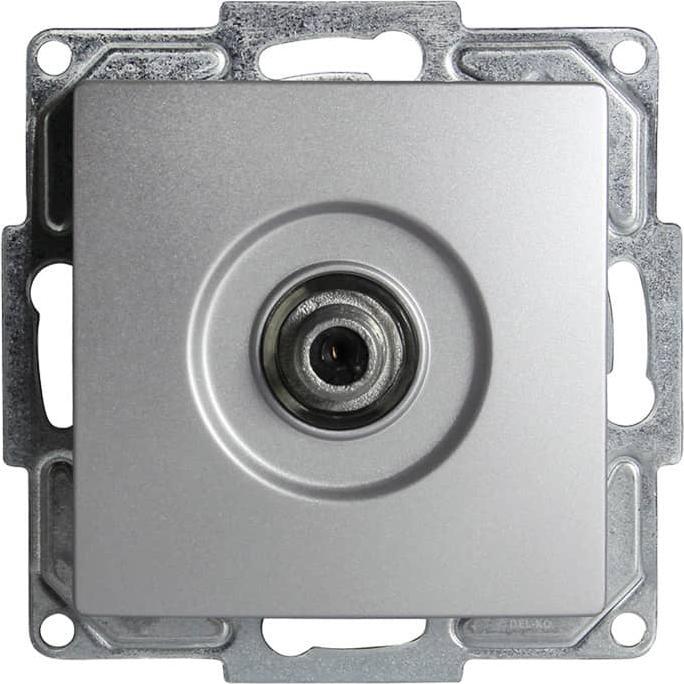 Actual product image Gunsan Visage Sat socket outlet TV aerial socket F plug silver