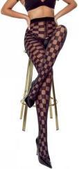 Actual product image Passion - TIOPEN 024 PANTYHOSE WITH CROTCHLESS BLACK 1/2 20/40 DENIERS (M, S)