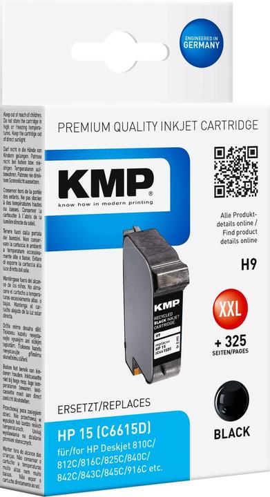 Actual product image KMP H9 Ink Cartridge compatible with HP C 6615 D (FC)