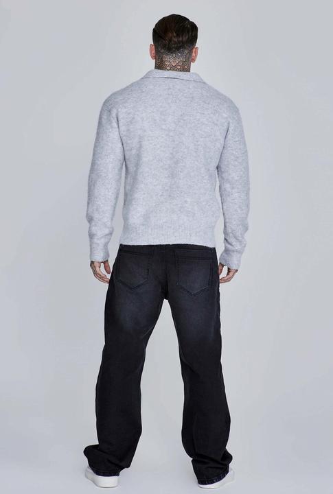Actual product image Siksilk Pullover Knitted Polo Sweater (M)