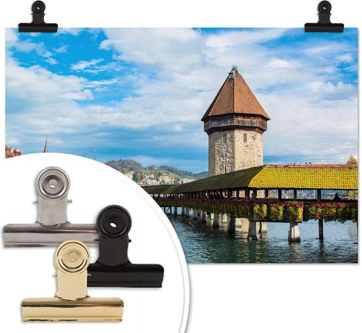 Image du produit Trenddeko Pont en bois à Lucerne (120 x 80 cm)