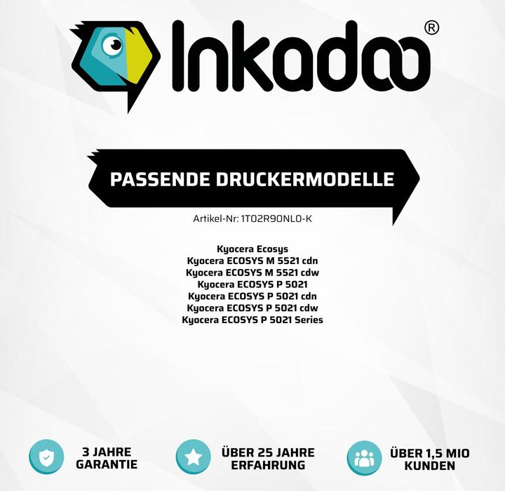 Actual product image Inkadoo compatible toner as replacement for Kyocera TK-5230K suitable for Kyocera ECOSYS M 5521 Series (FC)