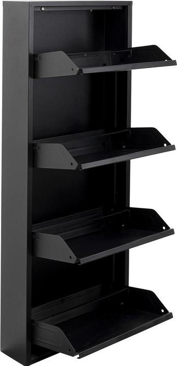 Produktbild Kare Design Schuhkipper Caruso 4-er Schwarz (MO) (15 x 50 x 136 cm)