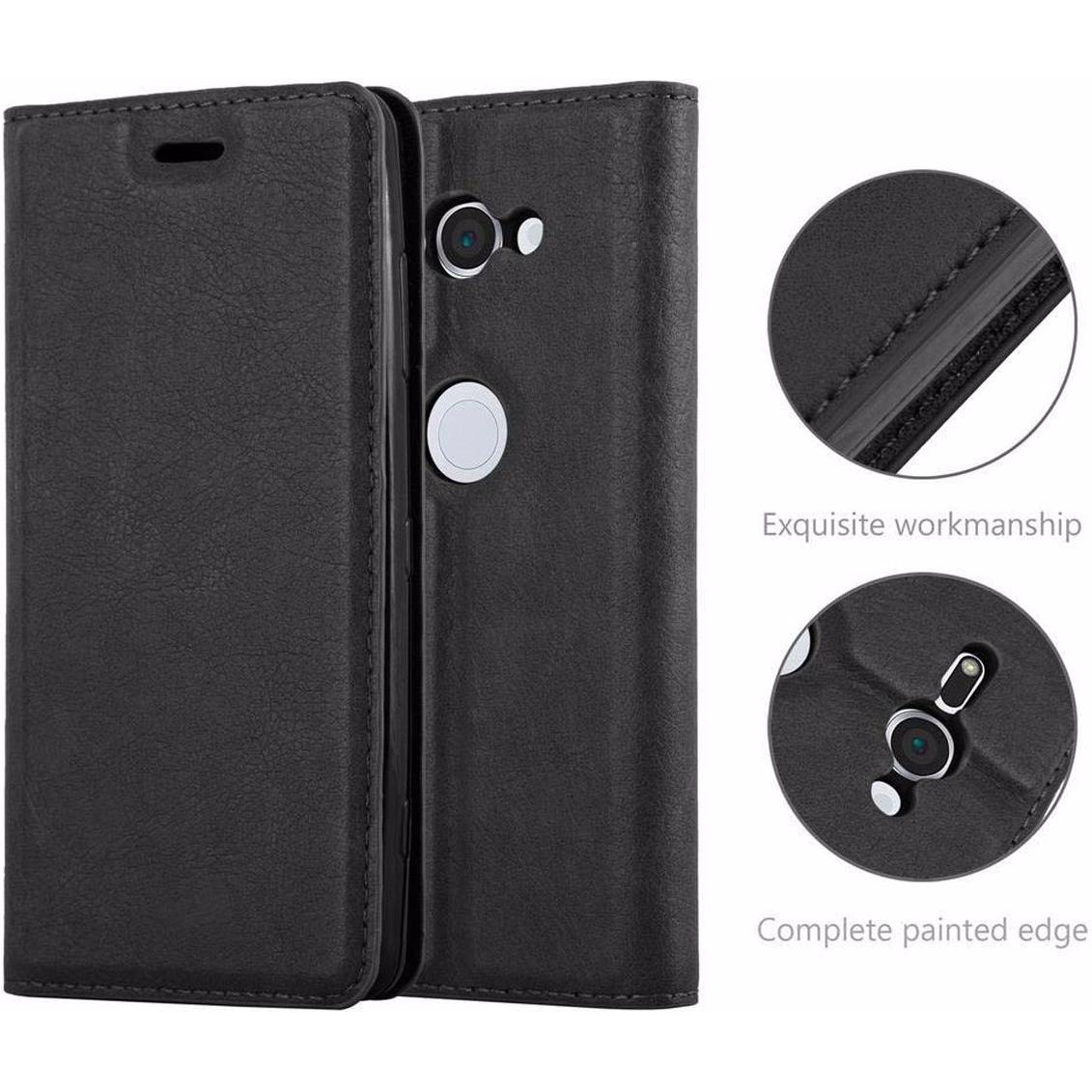 Thumbnail - Cadorabo Book Invisible Magnet Cover (Sony Xperia XZ2 Compact), Smartphone Hülle, Schwarz