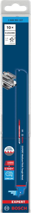 Actual product image Bosch Professional Zubehör EXPERT S1255HHC Medium-Thick Tough reciprozaagblad - 250mm - metaal (10st)