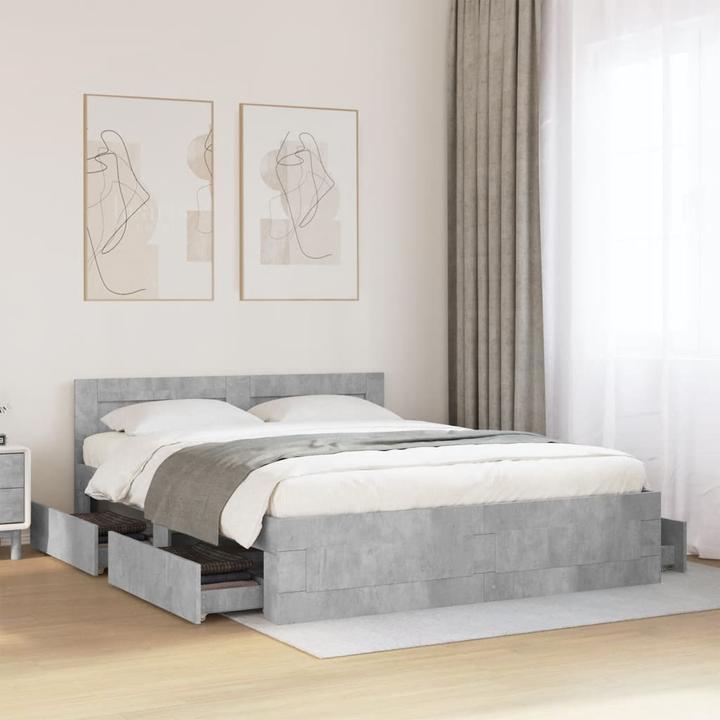 Image du produit VidaXL Bettgestell mit Kopfteil (160 x 200 cm)