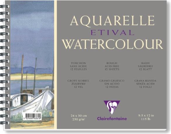 Image du produit Clairefontaine Etival bloc collé 4 côtés 10F 30x40cm 300g grain torchon - Blanc (300 g/m², 1 x)