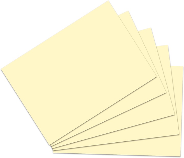Actual product image Rnk Index cards blank A6 (A6, 205 g/m², 100 x)