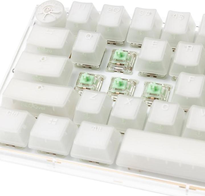 Actual product image Ducky One 3 Aura White Mini Gaming Keyboard, RGB LED - Gateron Baby Kangaroo (US) (Eng. Int., Cable)