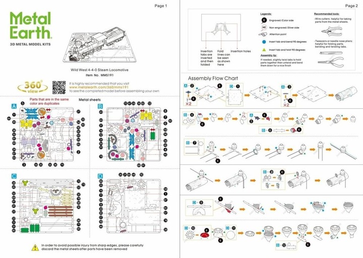 Image du produit Metal Earth Locomotive 4-4-0 du Far West