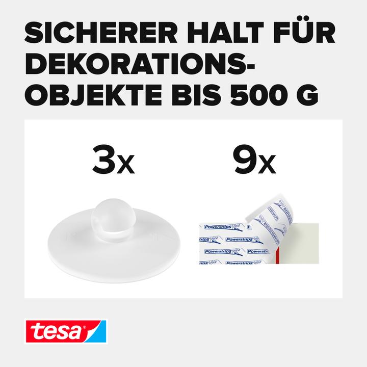 Actual product image tesa Crochet de plafond pour papiers peints et plâtre